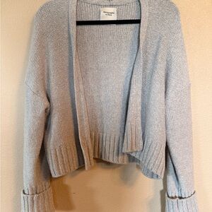 Abercrombie & Fitch Women's Light Gray Cardigan